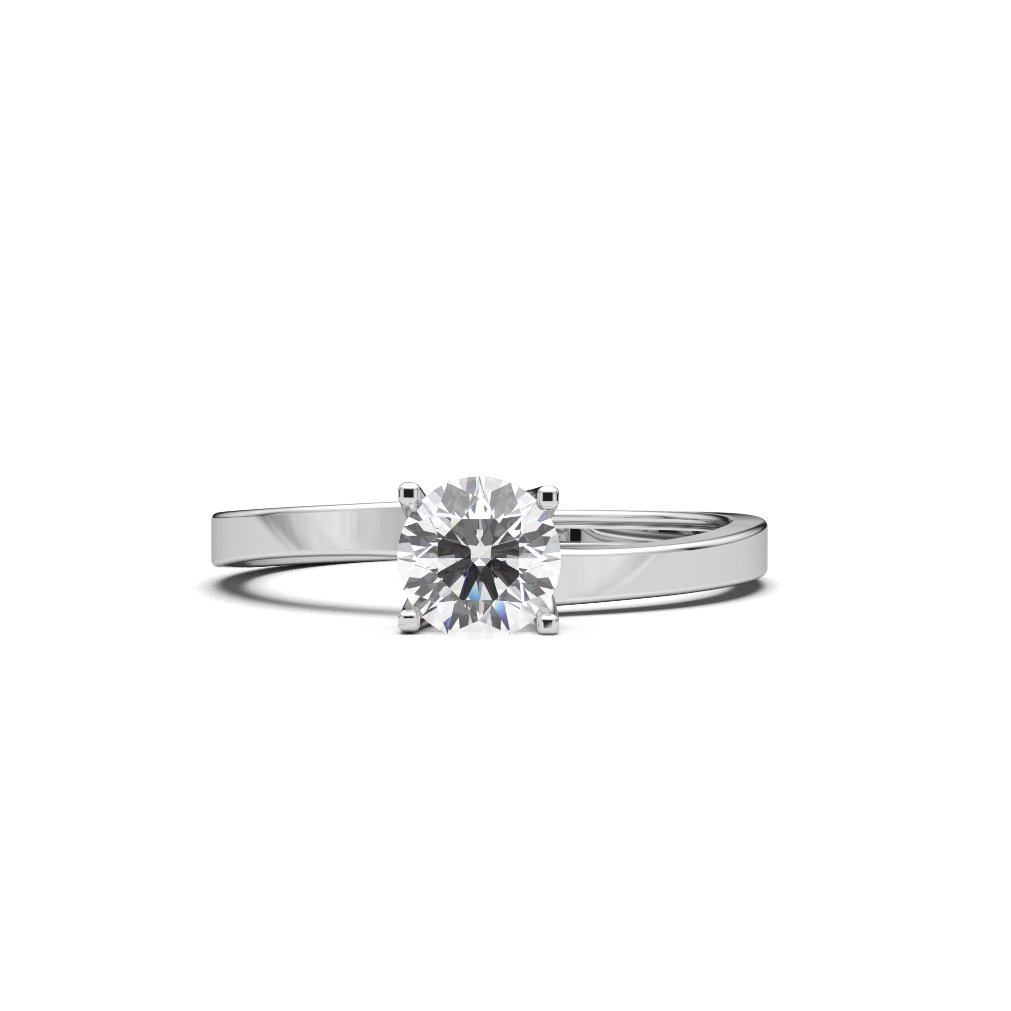 White Round Diamond Ring