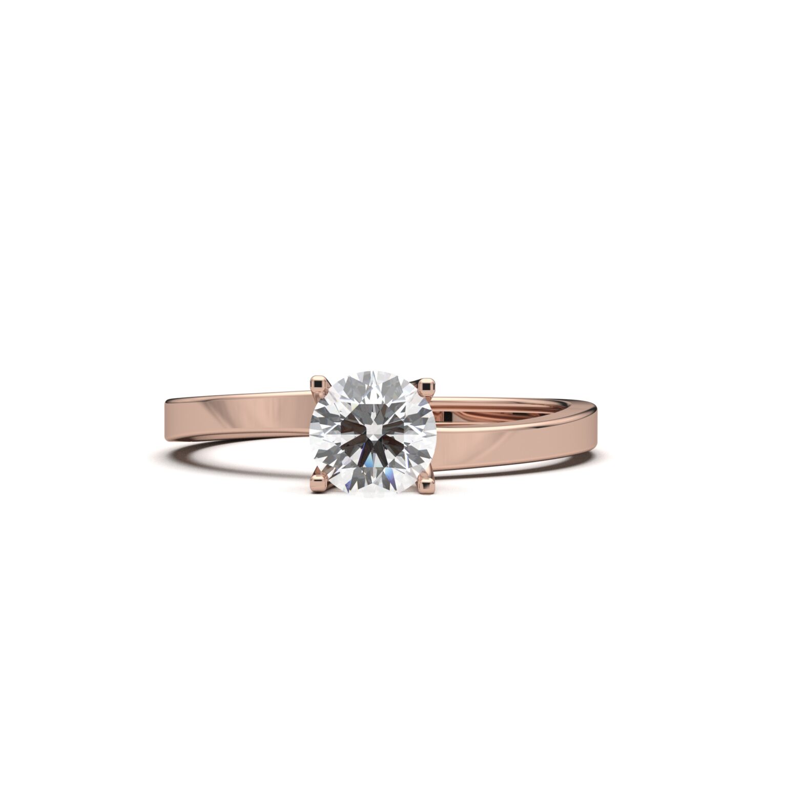 White Round Diamond Ring