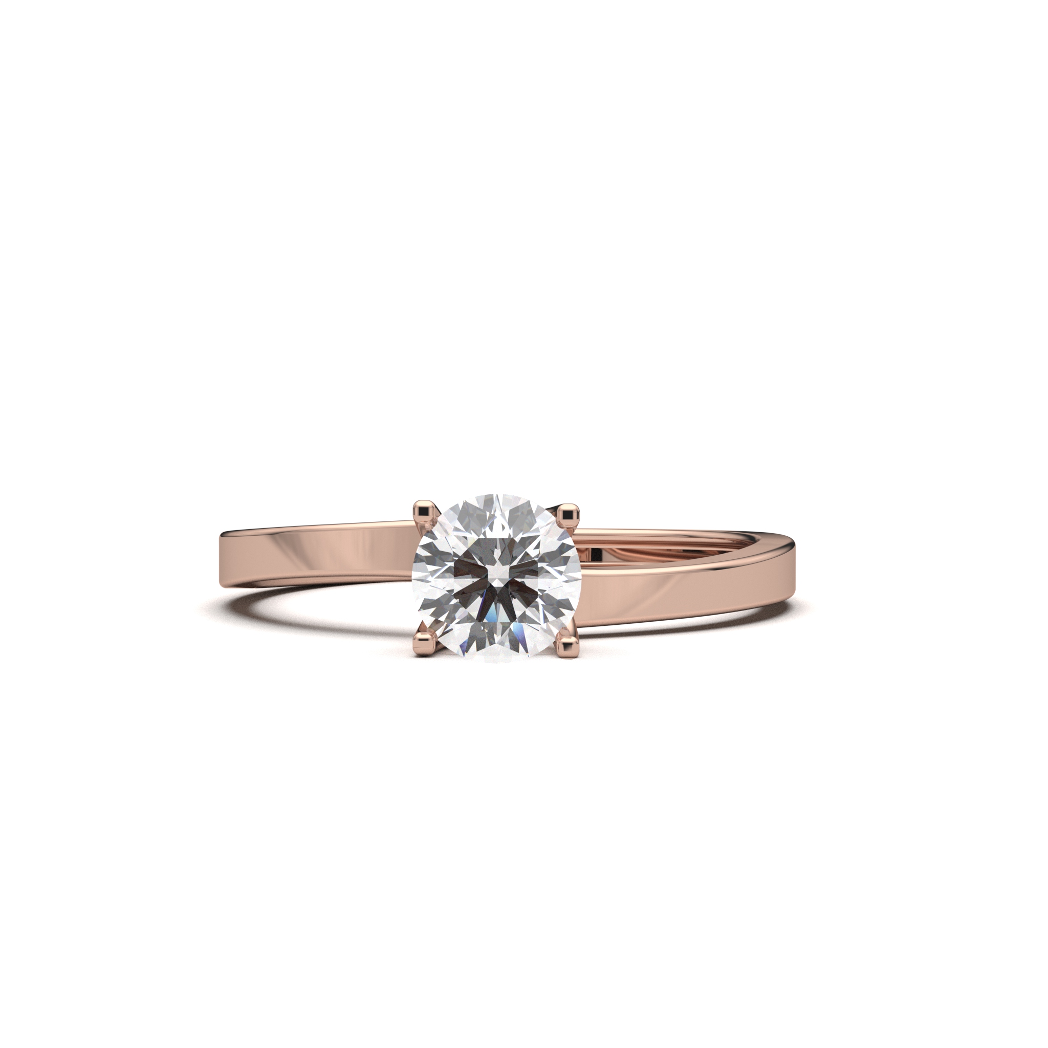 White Round Diamond Ring