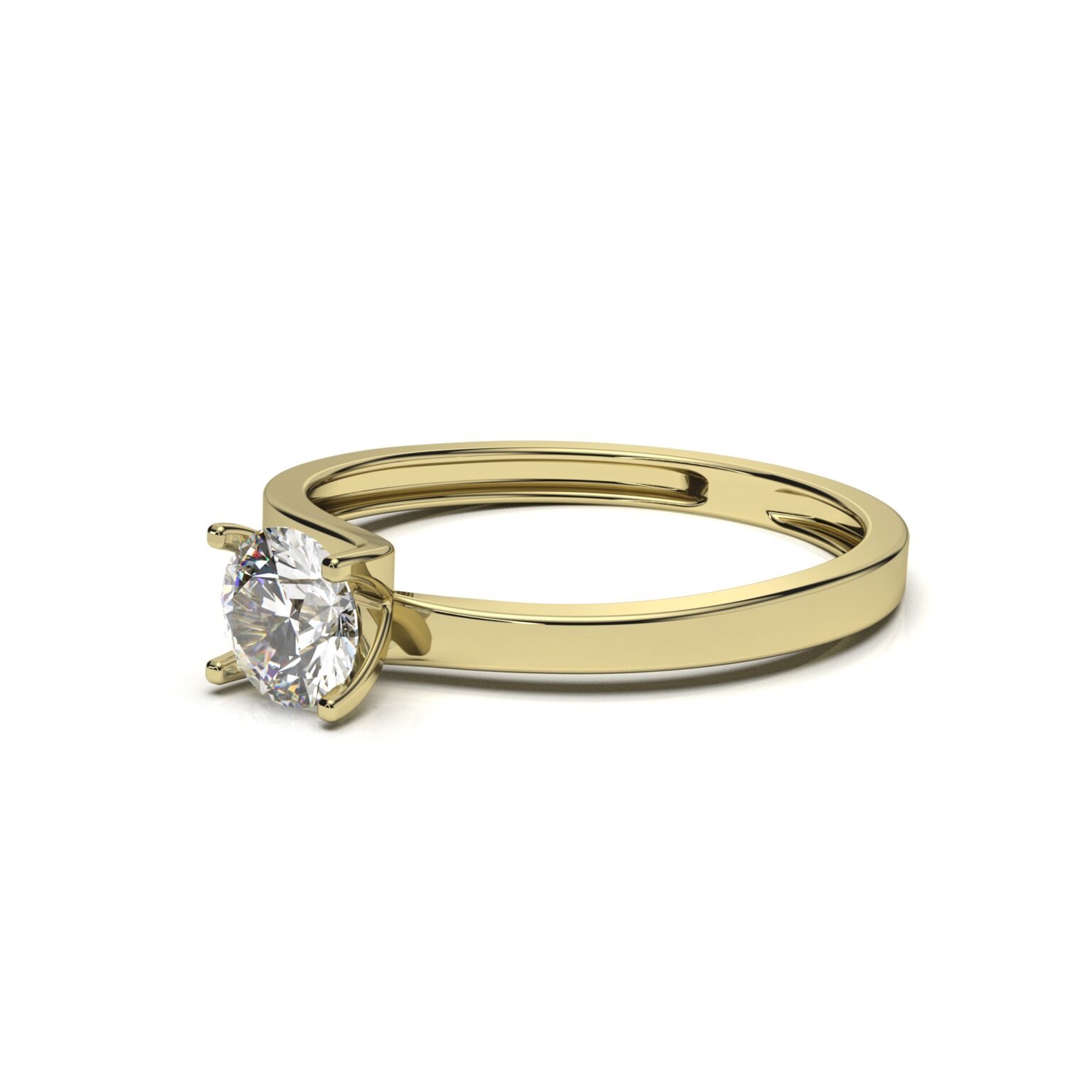 White Round Diamond Ring