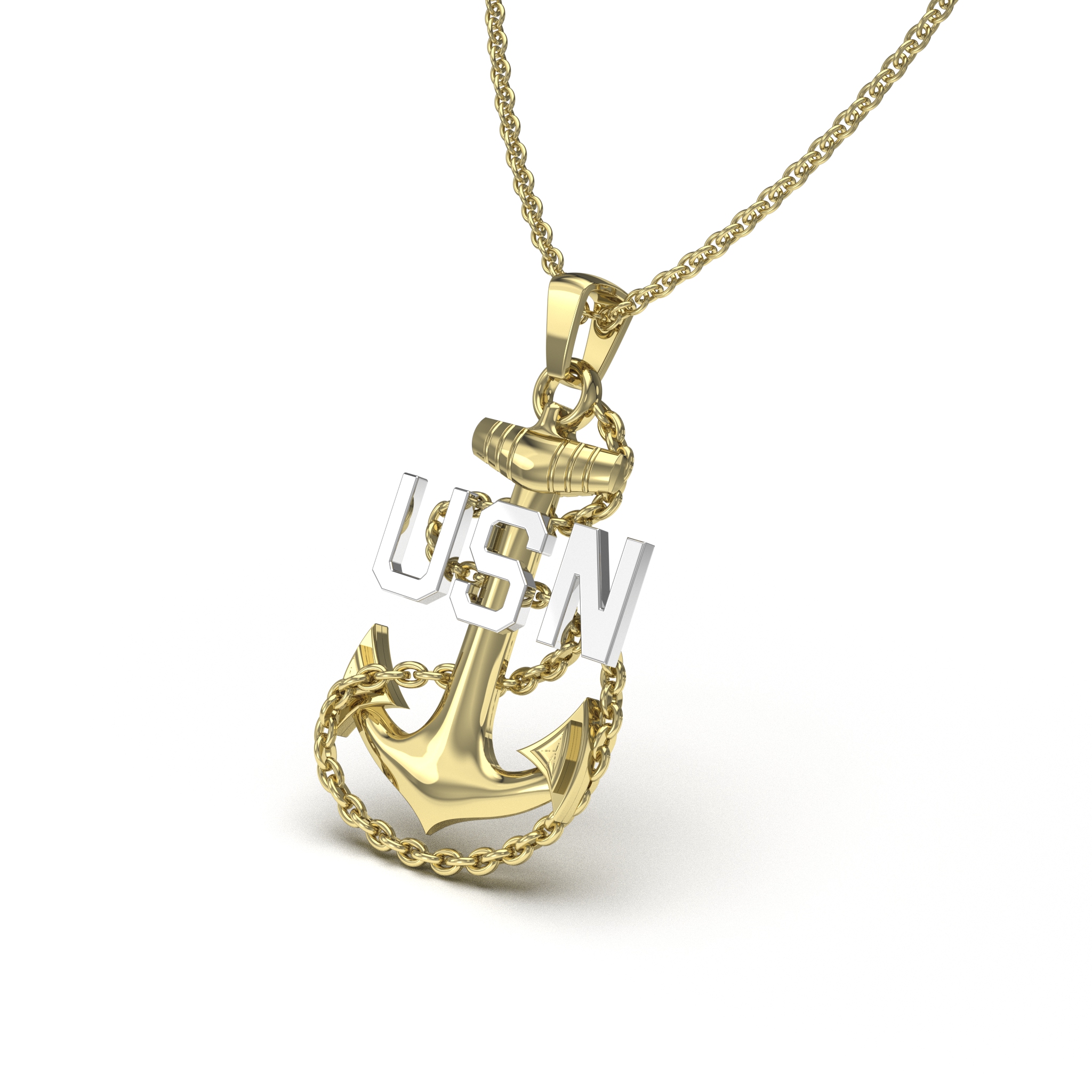 USN Two Tone Pendant