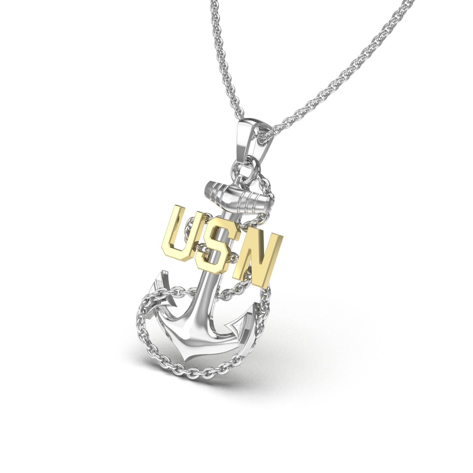 USN Two Tone Pendant