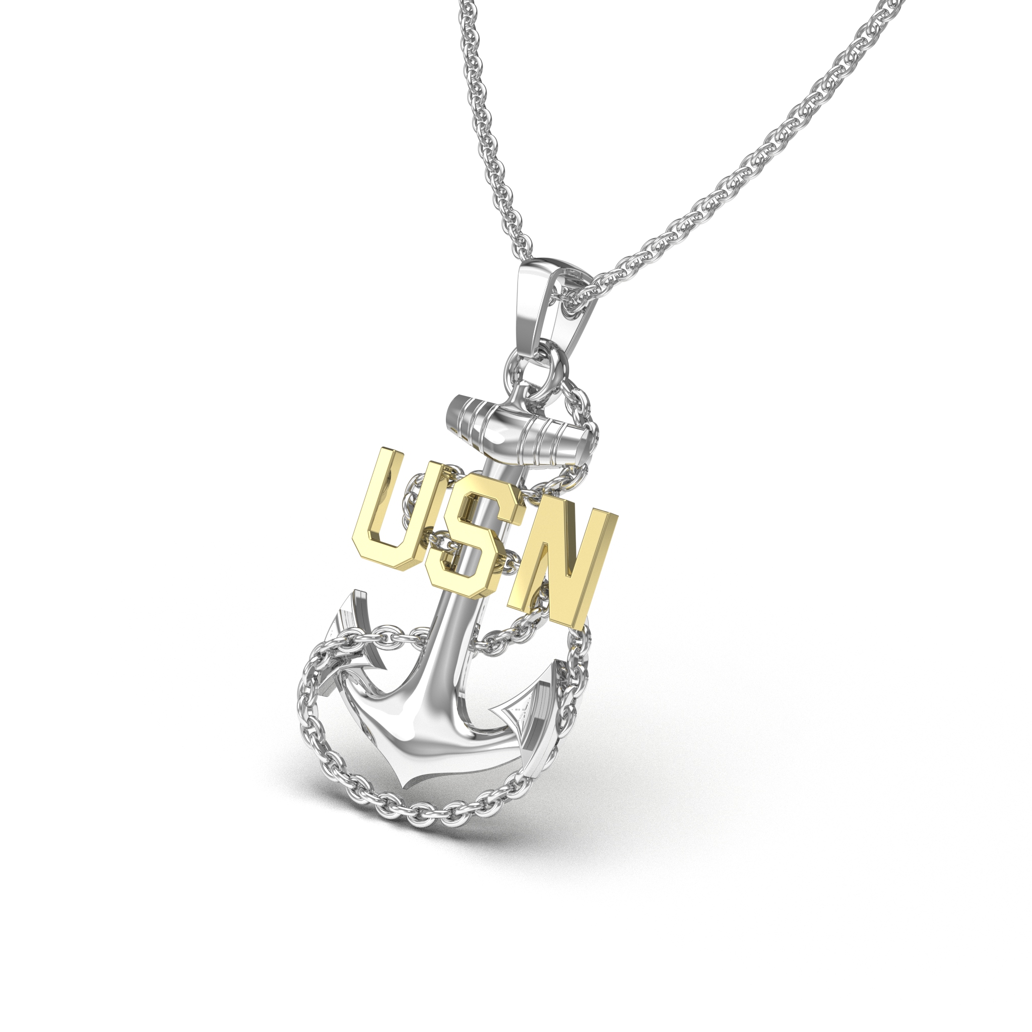 USN Two Tone Pendant