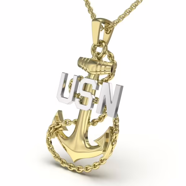 USN Two Tone Pendant
