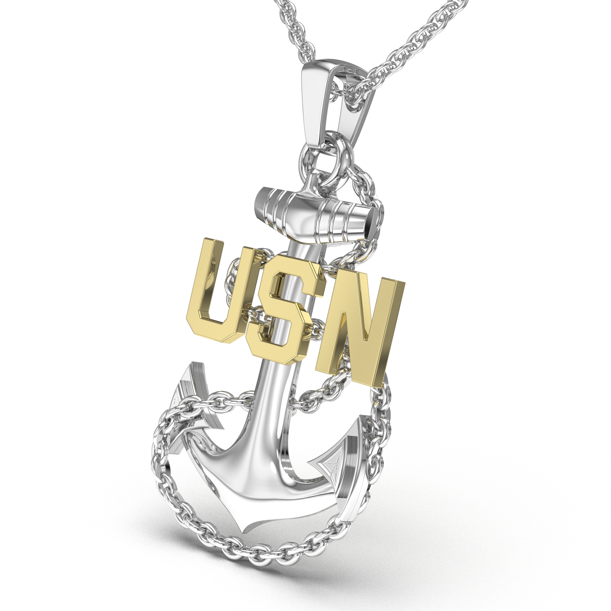 USN Two Tone Pendant