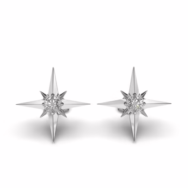 Starlight Diamond Stud Earring