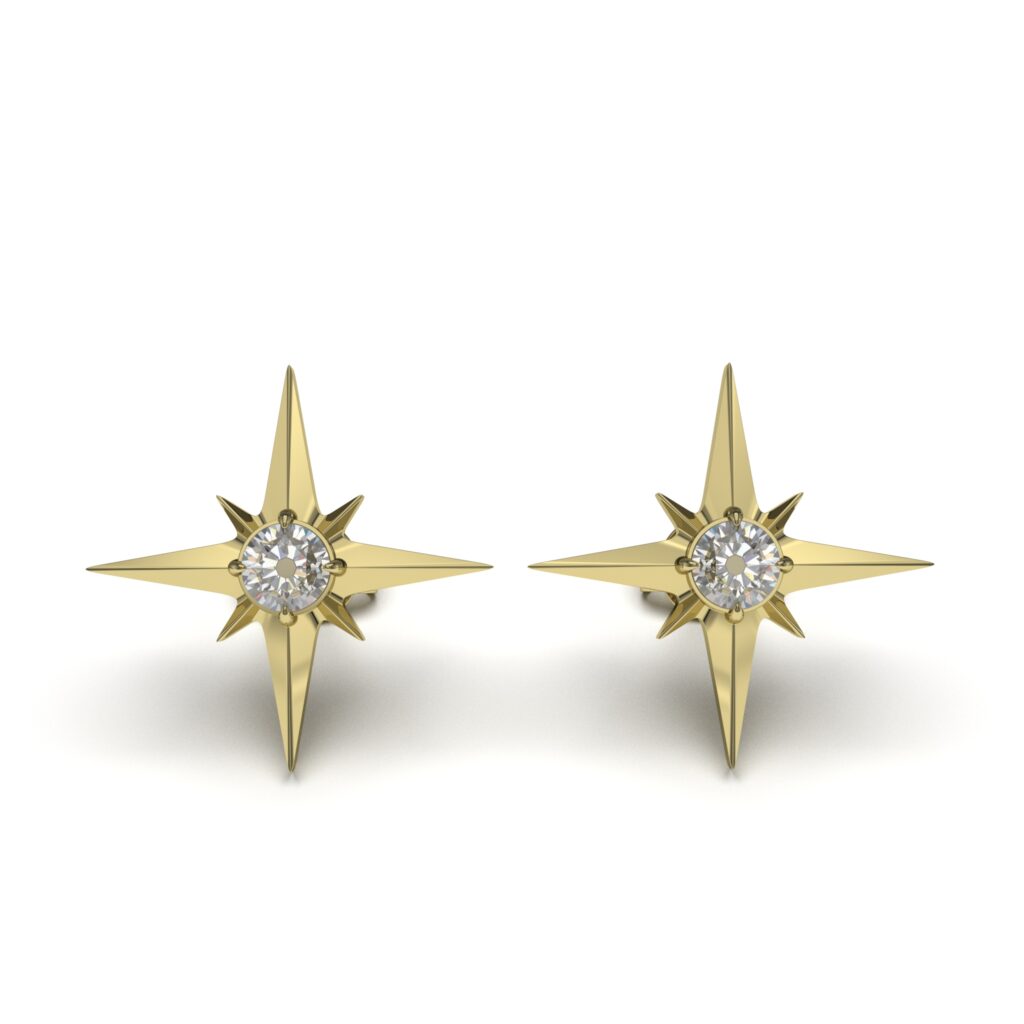 Starlight Diamond Stud Earring