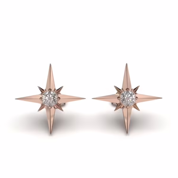 Starlight Diamond Stud Earring
