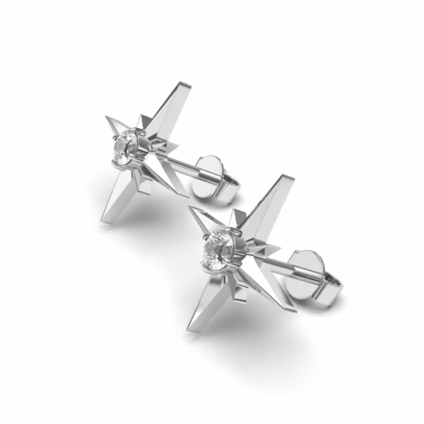 Starlight Diamond Stud Earring