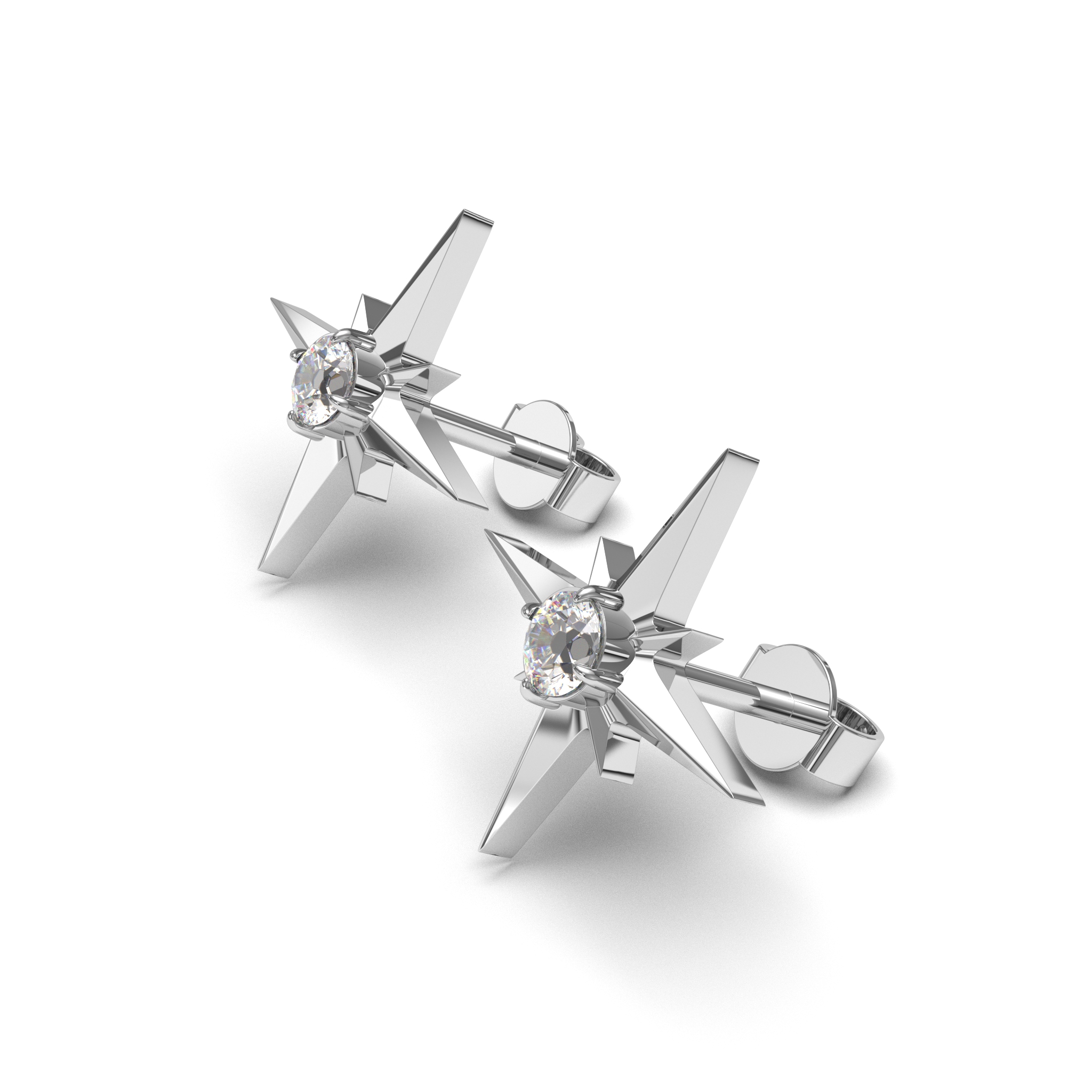 Starlight Diamond Stud Earring