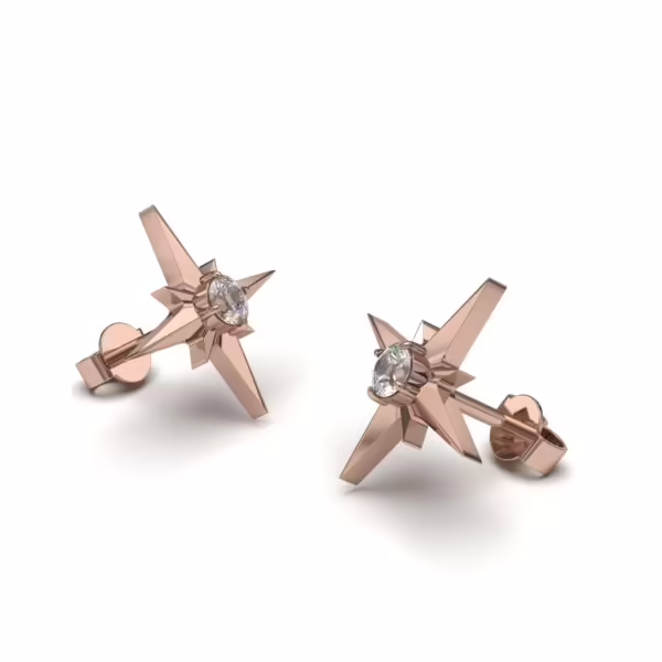 Starlight Diamond Stud Earring