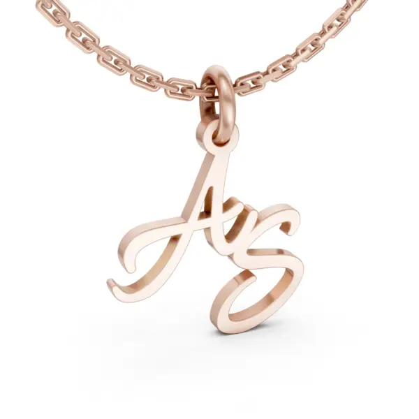 Personalized Initial Pendant in rose gold
