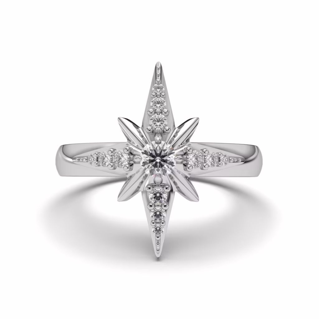Starlight White Gold Ring