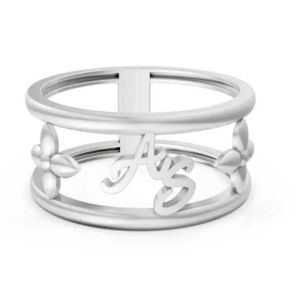 Personalized Iconic Ring in white gold