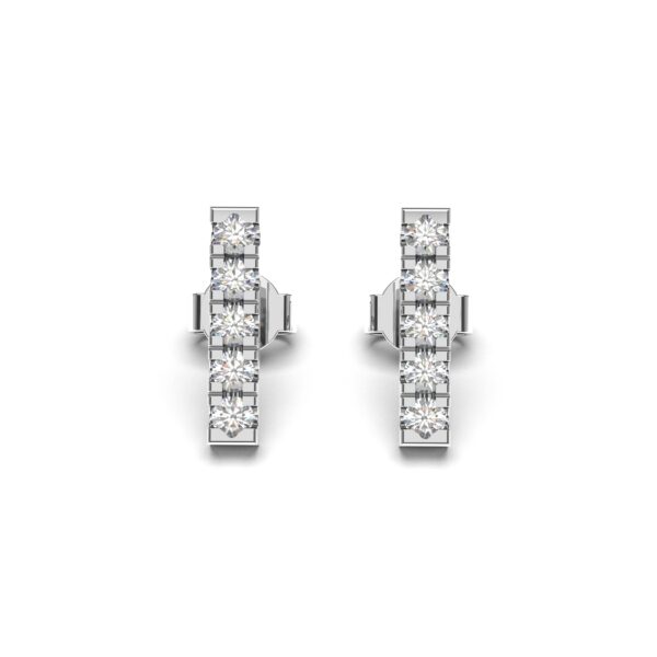 Pave Bar Diamond Earring