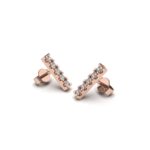 Pave Bar Diamond Earring