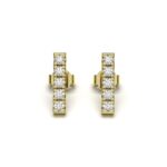 Pave Bar Diamond Earring