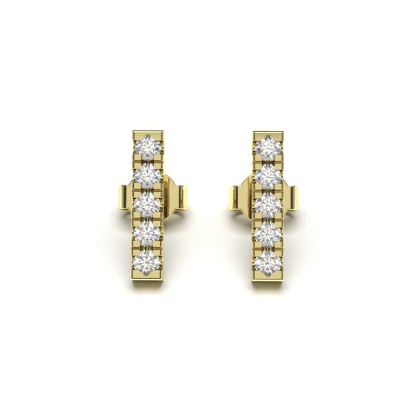 Pave Bar Diamond Earring