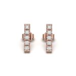 Pave Bar Diamond Earring