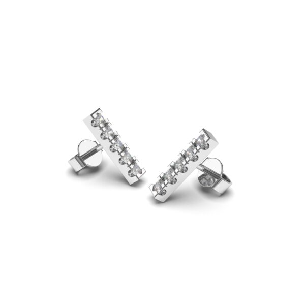Pave Bar Diamond Earring