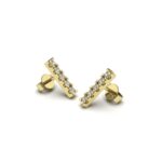 Pave Bar Diamond Earring