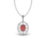 Exquisite Ruby Halo