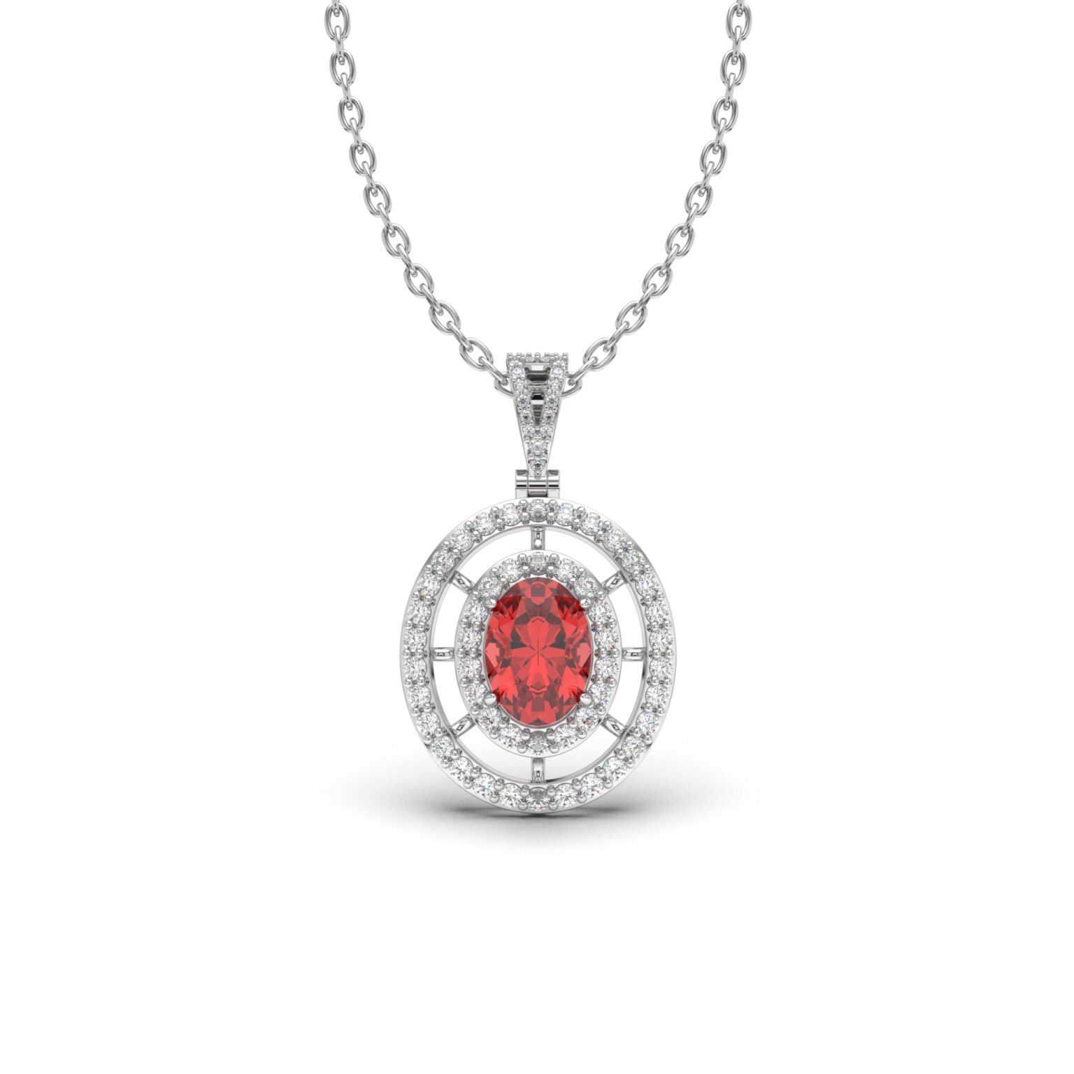 Exquisite Ruby Halo