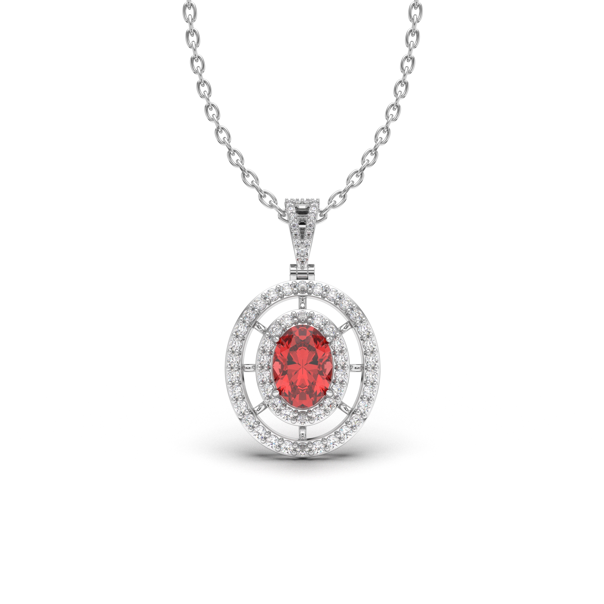 Exquisite Ruby Halo