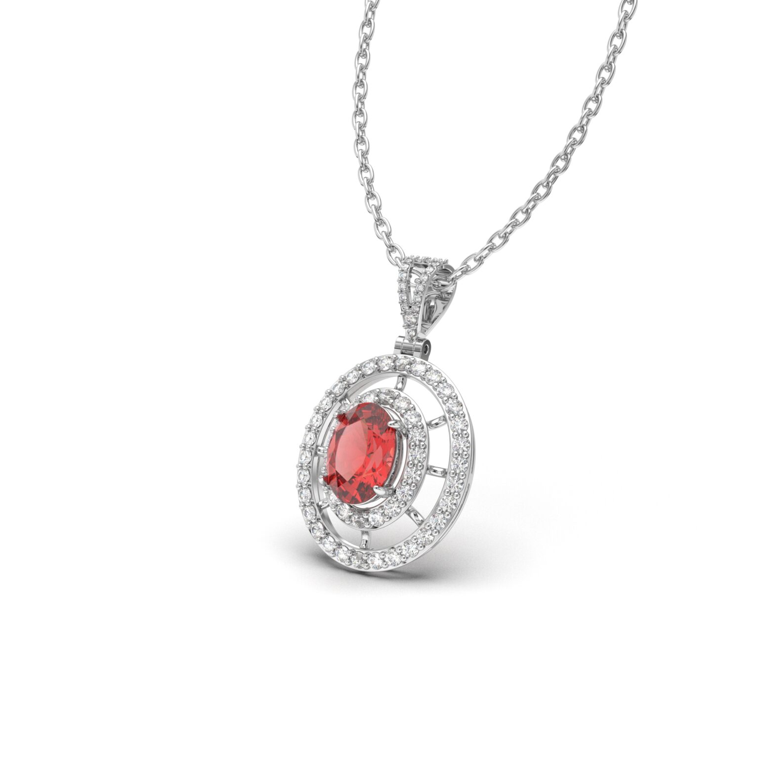 Exquisite Ruby Halo