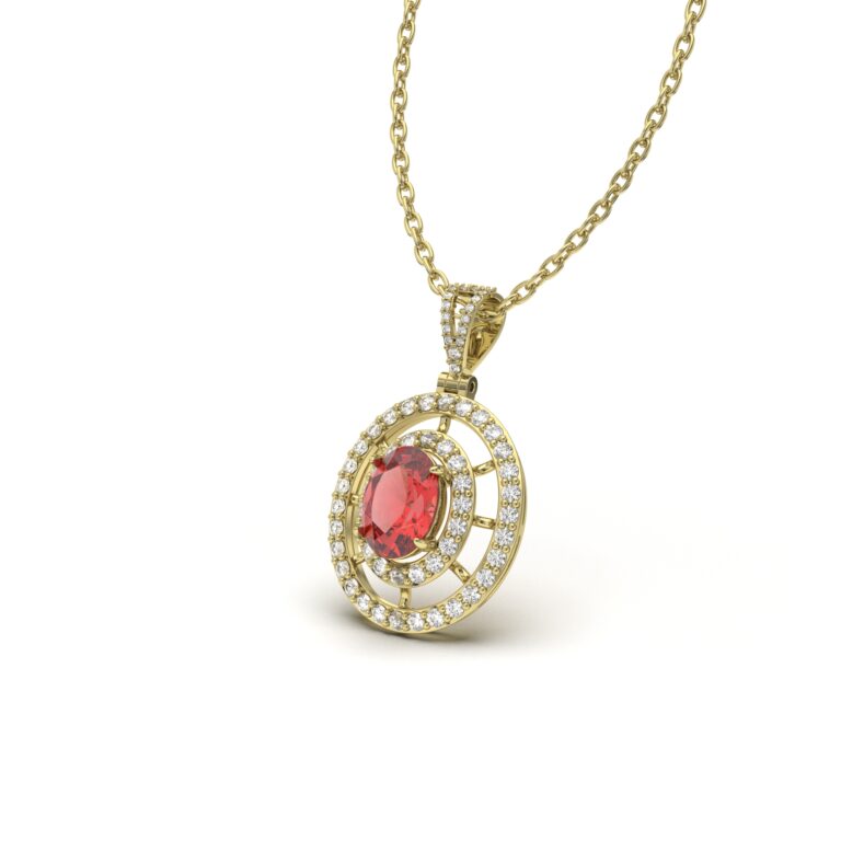 Exquisite Ruby Halo
