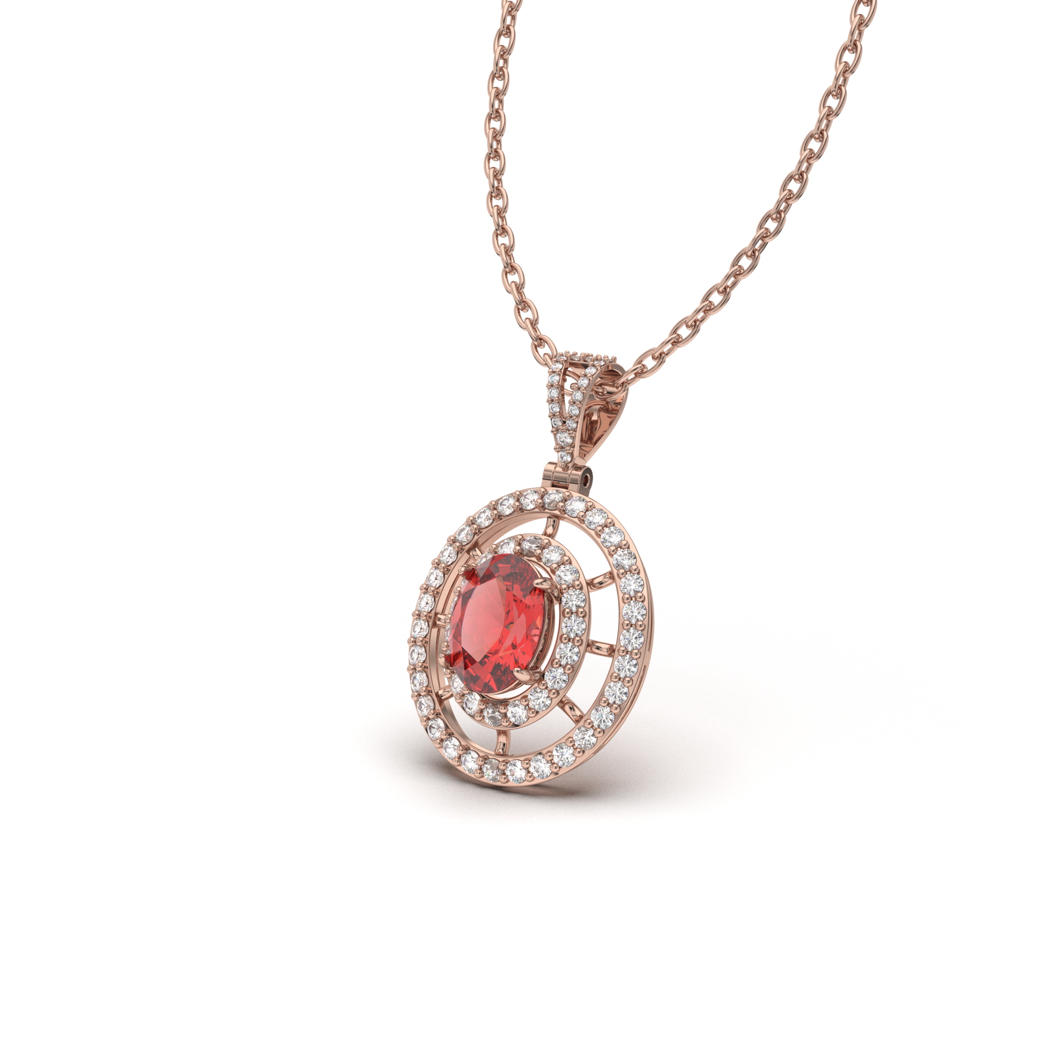 Exquisite Ruby Halo