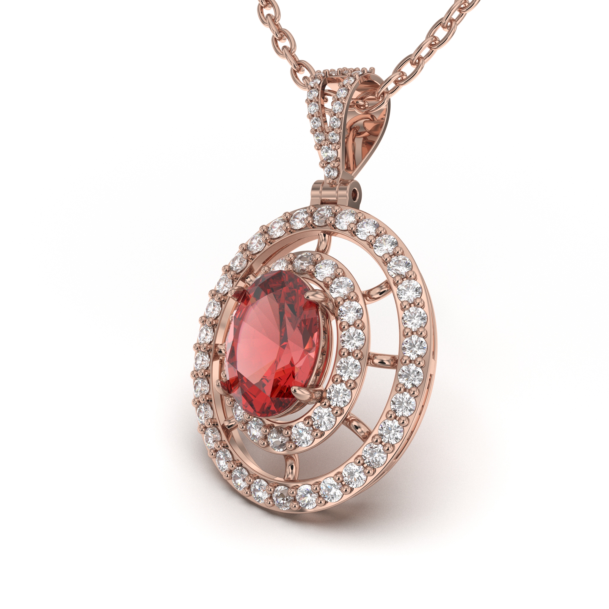 Exquisite Ruby Halo