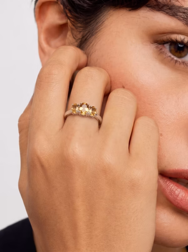 Citrine Radiant Ring