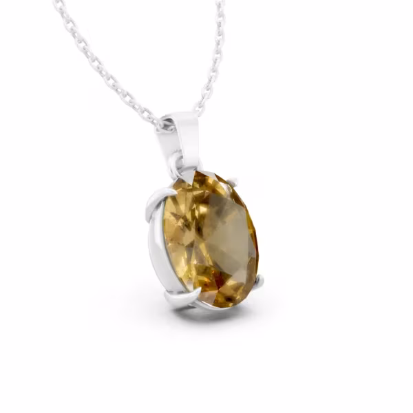 Oval Citrine Pendant