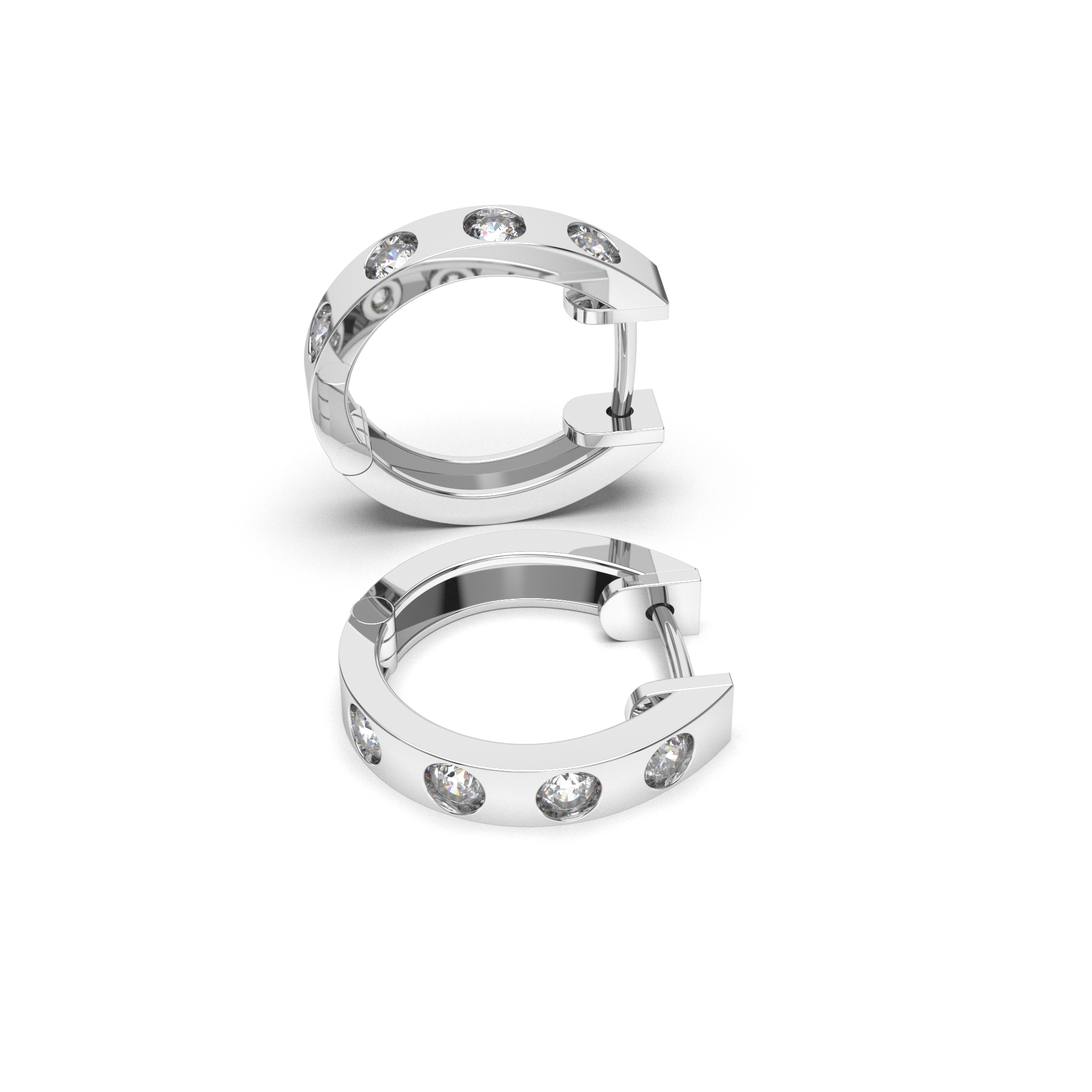 Dazzling Crystal Hoops