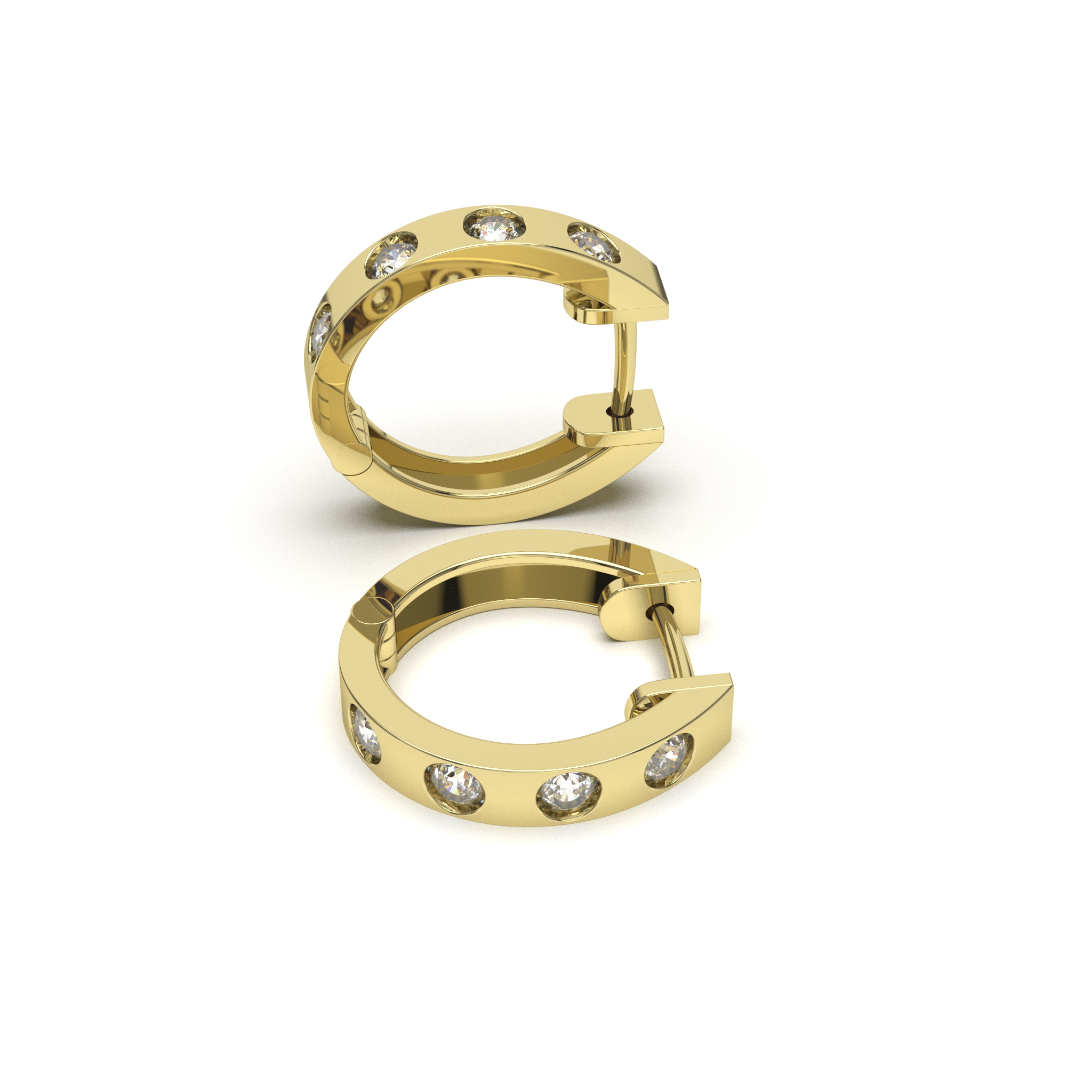 Dazzling Crystal Hoops