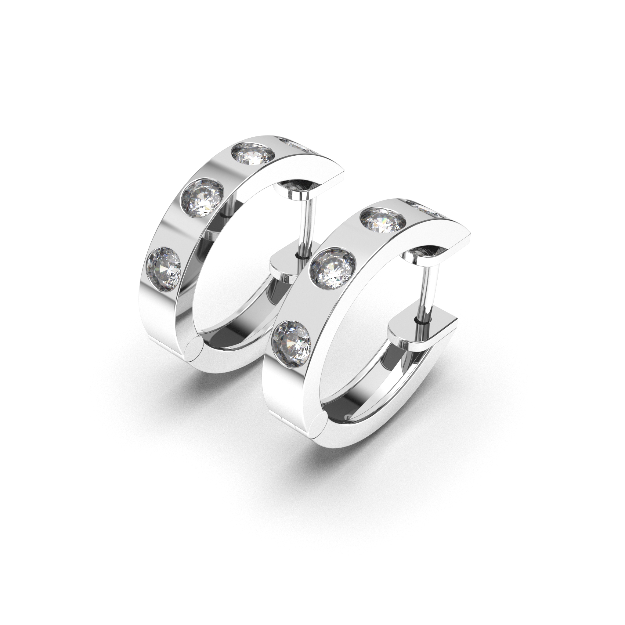 Dazzling Crystal Hoops