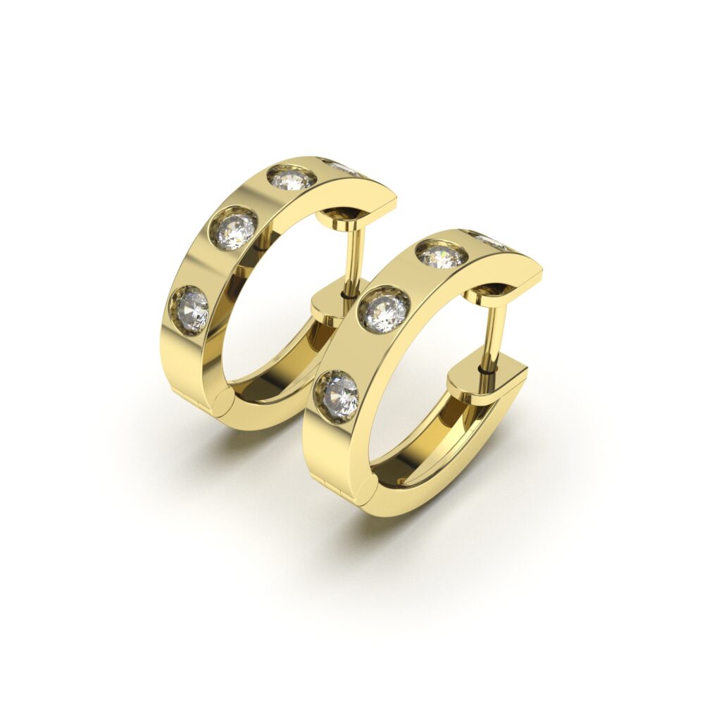 Dazzling Crystal Hoops