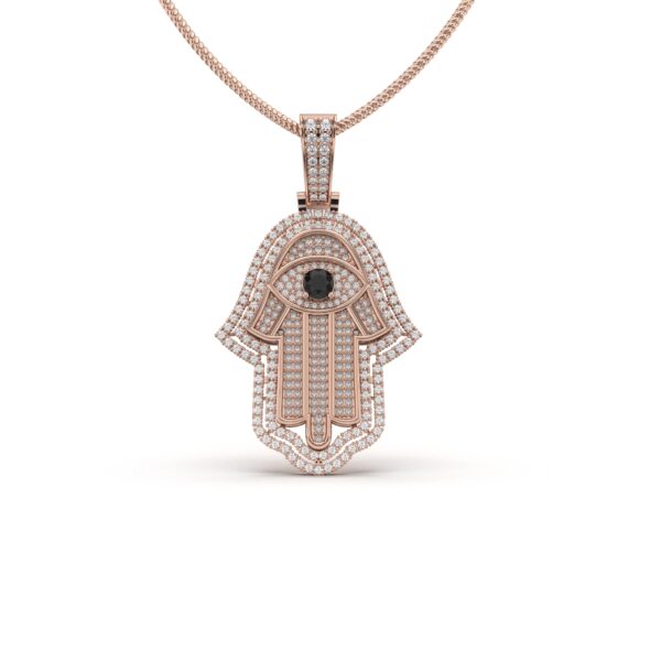 Diamond Hamsa Pendant