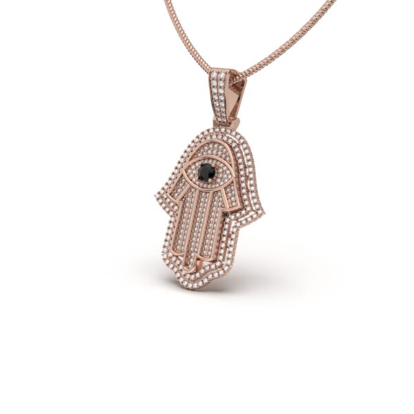 Diamond Hamsa Pendant
