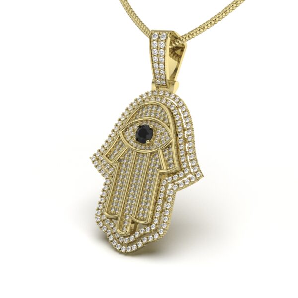 Diamond Hamsa Pendant
