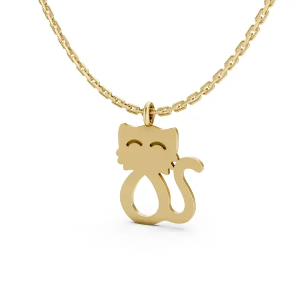 Kitty Selfie Gold Pendant