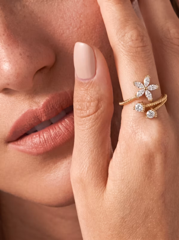 Flower Bypass Ring