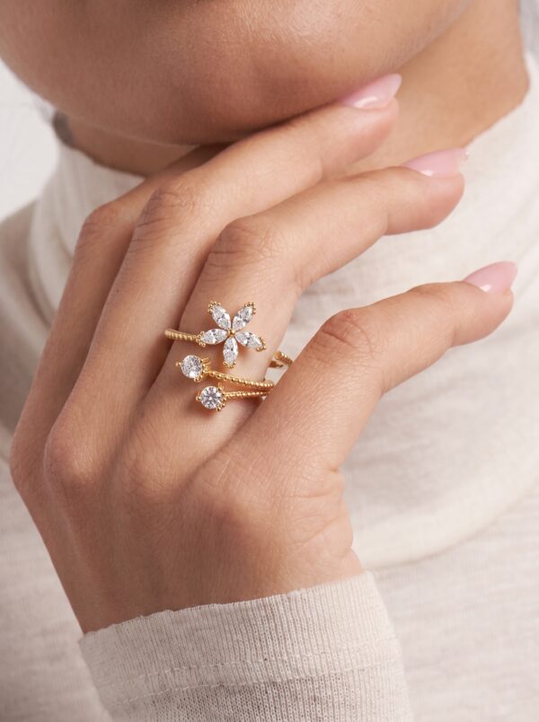 Flower Bypass Ring