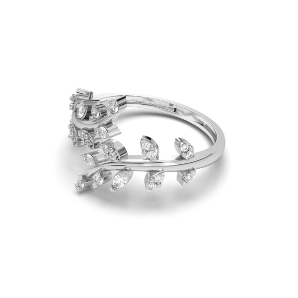 Diamond Leaf Wrap Ring