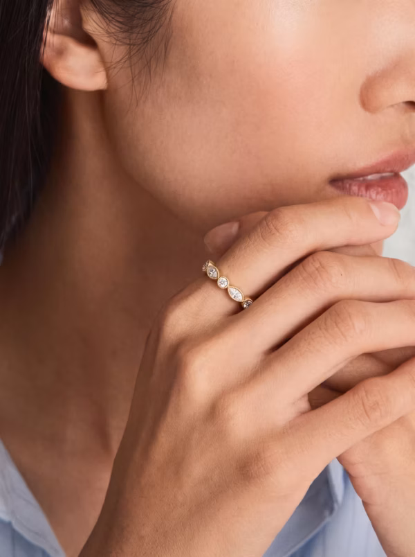 Marquise Round Wedding Ring