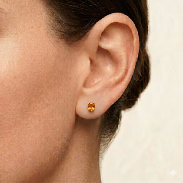 Citrine Stud Earrings