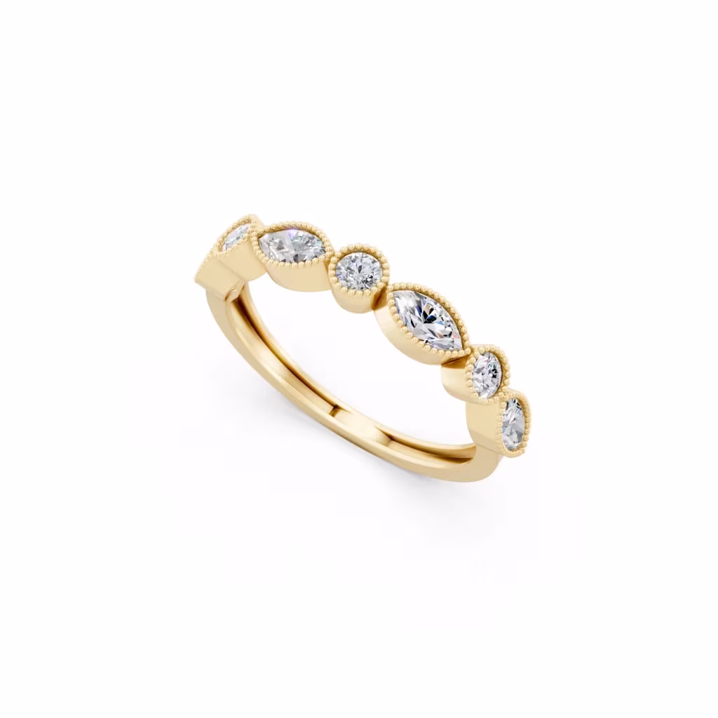 Marquise Round Wedding Ring