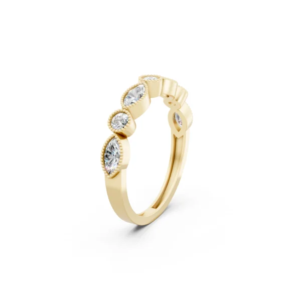 Marquise Round Wedding Ring