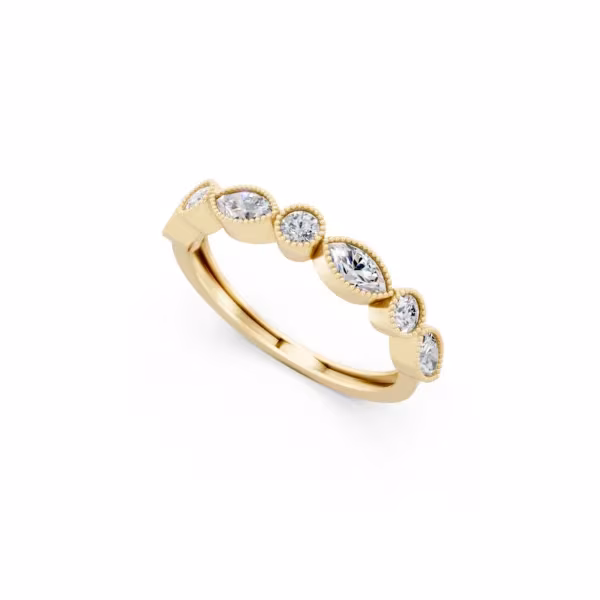 Marquise Round Wedding Ring